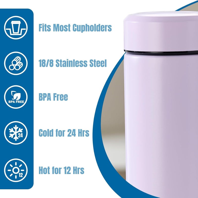 PARACITY Insulated Water Bottle,15 oz Stainless Steel Thermo, Double Wall Vacuum Water Bottle, Metal Water Bottle Keeps Hot for 12 Hrs, Cold for 24 Hrs, for Coffee, Drinks(pink) - Image 4